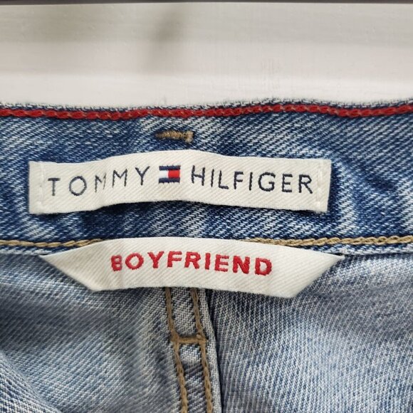 Tommy Hilfiger Women's Y2K Boyfriend Light Wash Relaxed Fit Denim Jeans Size 6 L - Picture 5 of 9